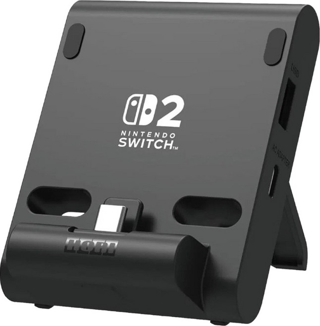 HORI 便攜式雙USB集線器支架 for Nintendo SwitchTM 2, 1個, NSX-002, 黑色