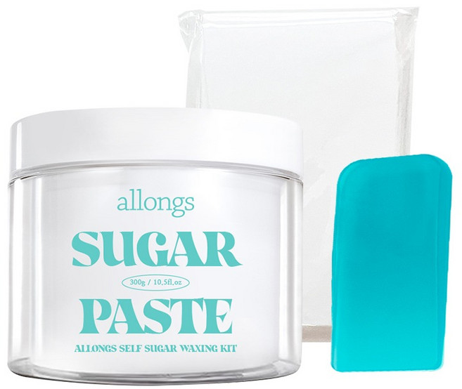 알롱 셀프 슈가왁스 + 전용 천 20p + 스파츌라 세트, 300g, 1세트
