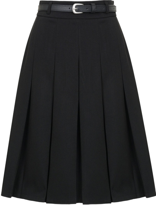 에이비에프지 여성용 벨티드 플리츠 미디 스커트 AFZ5MS36