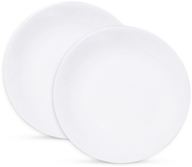 바칠레 강화유리 원형접시세트, 리얼화이트, 1세트, 중 2p