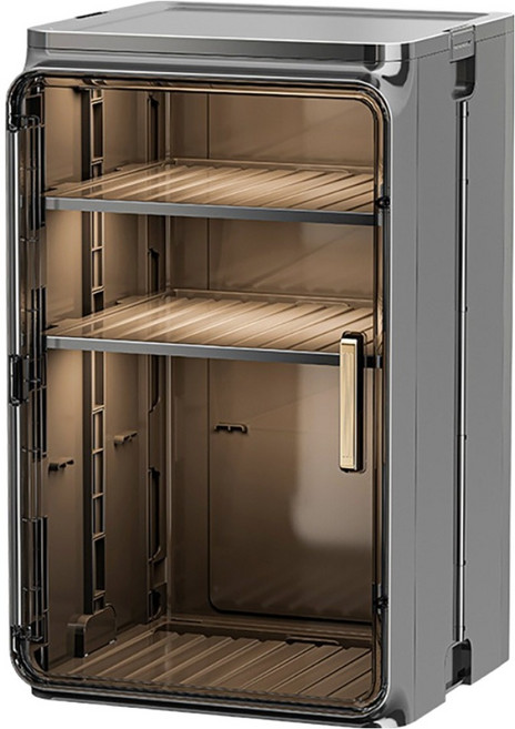 小麥購物 防塵杯子收納置物架 L1384 大, 1個, 黑色