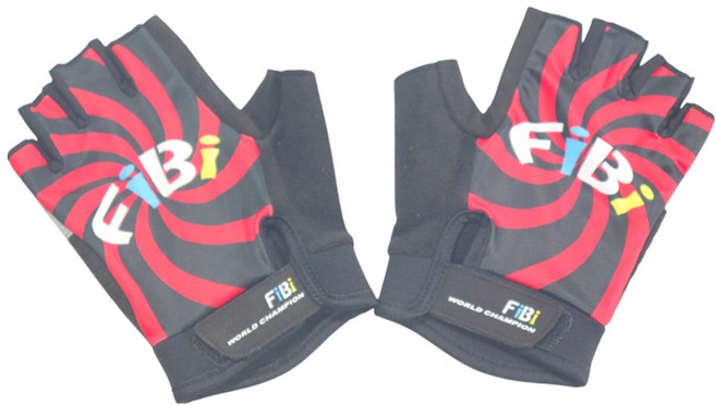 OMAX 風火輪萊卡半指手套, 1套, 紅色