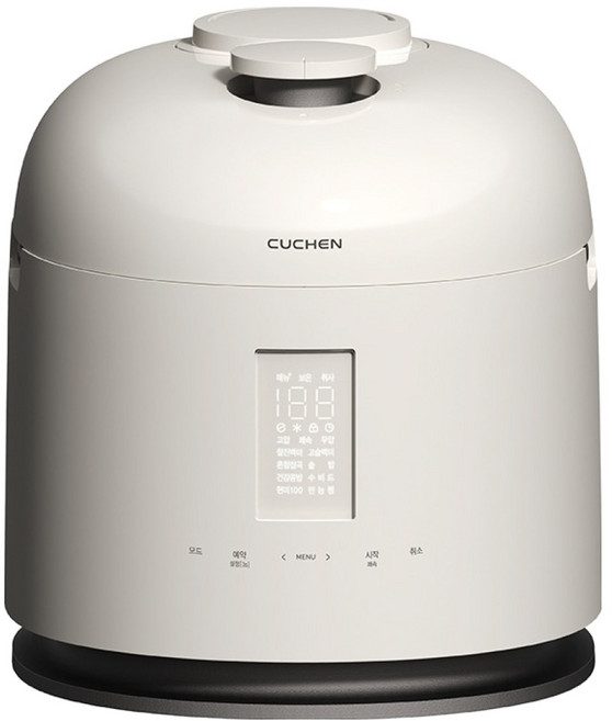 쿠첸 123 풀스테인리스 듀얼프레셔 IH 전기압력밥솥 6인용, CRT-XPD0670IEGW, 글로시 화이트