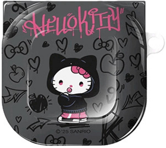 Hello Kitty 塗鴉 Buds 系列保護殼 亮面, Hudi, 1個, Buds Live / Pro / Buds2 / Pro2