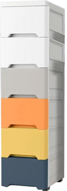 小麥購物 抽屜夾縫儲物收納櫃 密封款 L2906 6層, 多色