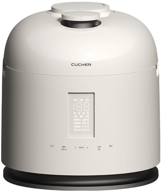 쿠첸 123 풀스테인리스 듀얼프레셔 IH 전기압력밥솥 10인용, CRT-XPD1070IEGW, 글로시 화이트