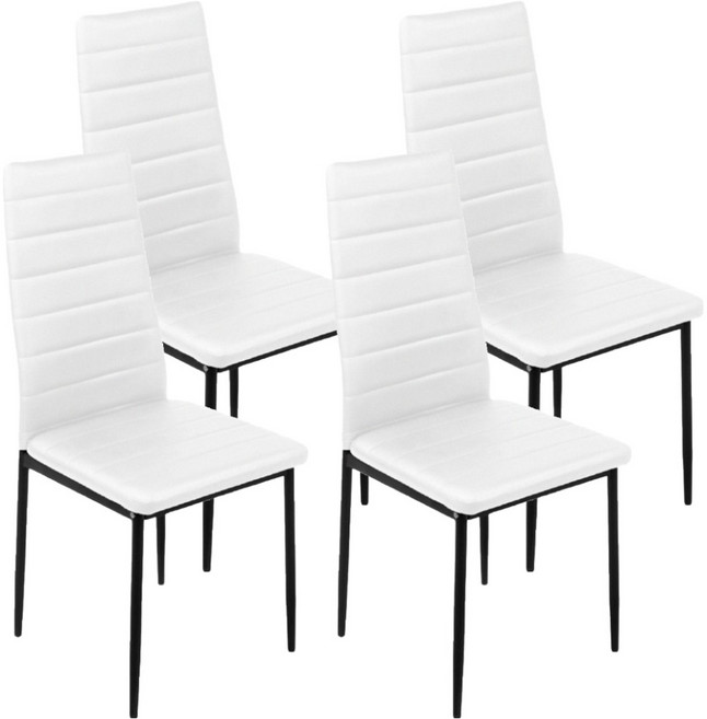 E-home Mano 曼諾 經典高背餐椅 HTU010C-wht, 4個, 白色