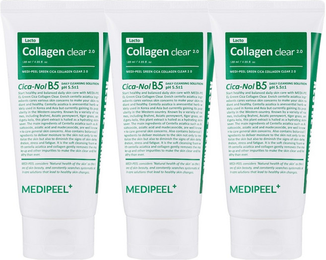 메디필 그린 시카 콜라겐 클리어 젤 클렌저 2.0, 120ml, 3개