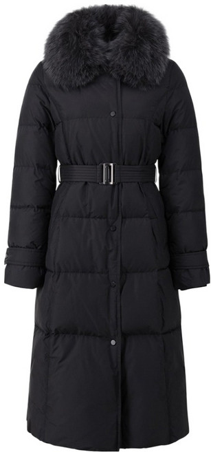 씨씨콜렉트 여성용 폭스퍼칼라 벨티드 구스다운점퍼