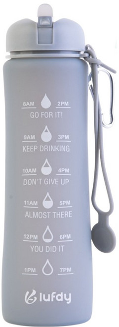 루프디 실리콘 접이식 물병, 1개, 600ml, 그레이