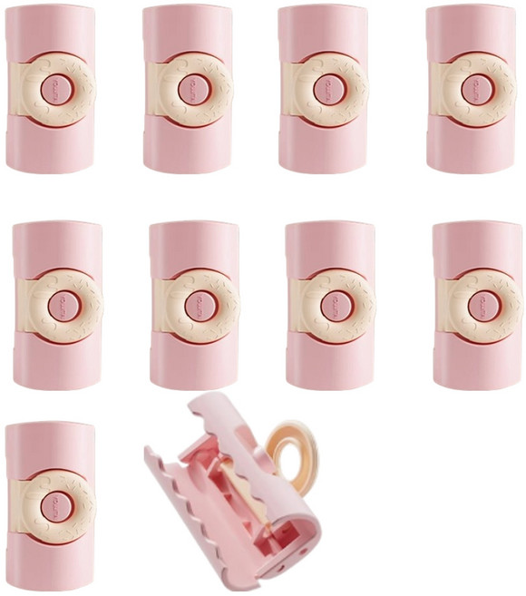 아워웍스 깔끔 무침 미끄럼방지 침대시트 이불 고정집게 10p, 핑크