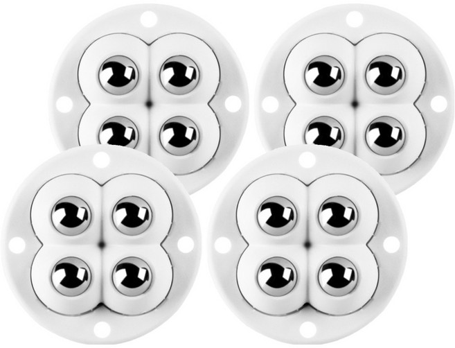 小麥購物 4鋼珠滑輪 L2900 白色, 4個