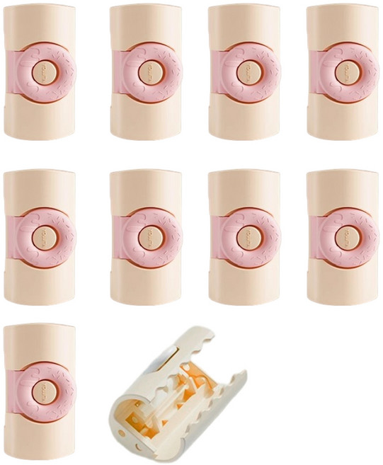 아워웍스 깔끔 무침 미끄럼방지 침대시트 이불 고정집게 10p, 크림 화이트