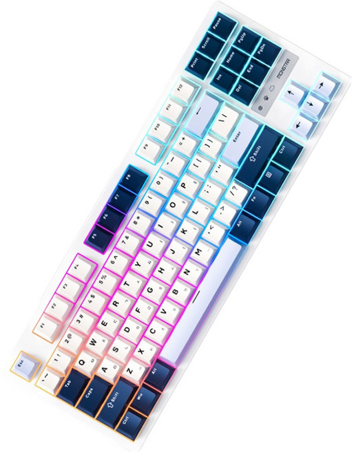 몬스타기어 8K 한글 PBT 래피드 트리거 발로란트 유선 텐키리스 키보드 자석축, 화이트, STING87, 제조사축