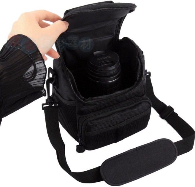 Wellot 攝影便攜單肩包相機包, 黑色, 1個