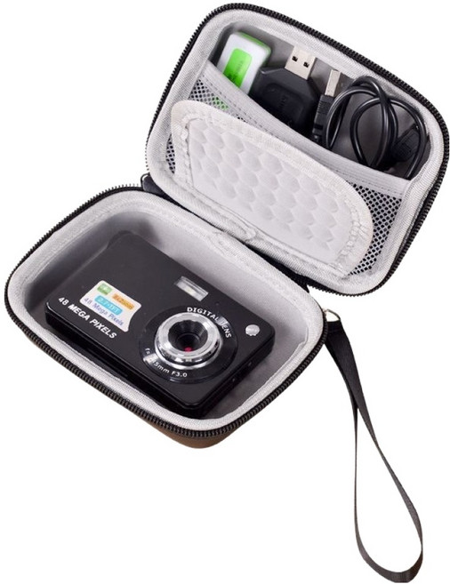 웰롯 디지털 방수 하드 케이스 카메라 가방 13 x 10 x 6 cm, 블랙, 1개