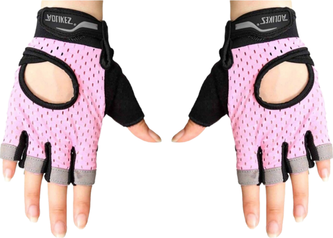 AOLIKES 奧力克斯 透氣防滑健身手套 S, HS-113, 粉色