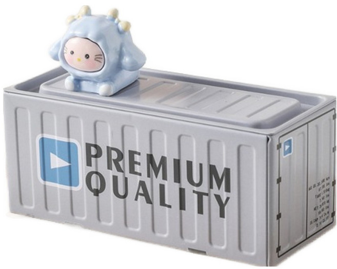 네이처타임즈 컨테이너 수납 보관함, 그레이, 1개