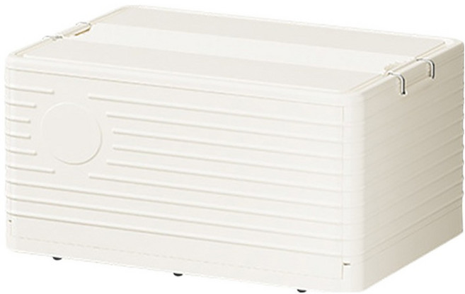 小麥購物 大容量家用摺疊收納箱 L1392 單層 211L, 1個, 奶油色