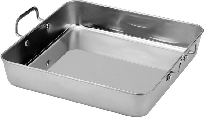 발룬피니 인덕션 IH 다용도 스텐 사각 전골냄비, 25cm, 실버, 1개