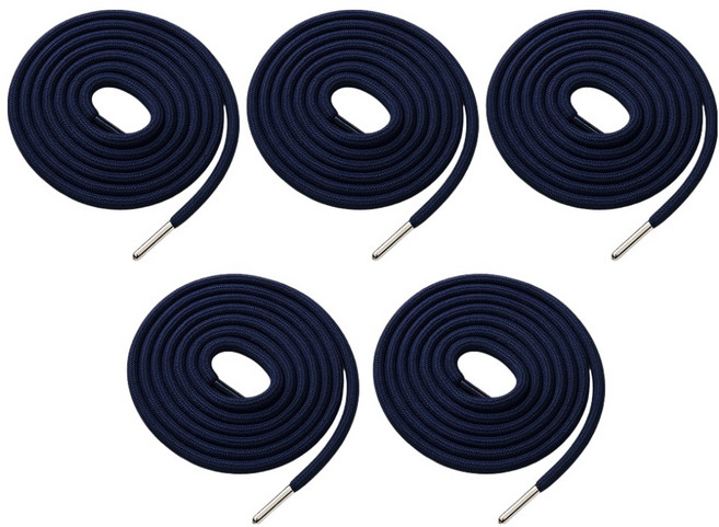 앙플러스 원형 철팁 후드티 바지 끈, 네이비, 5개