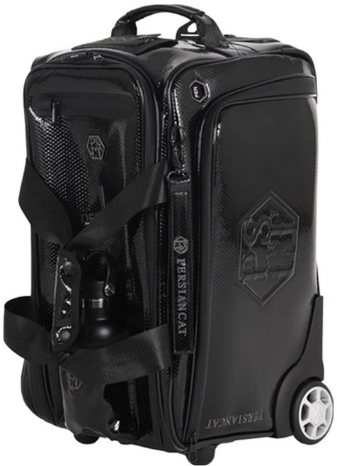 페르시안캣 엠보 로고 골프 휠보스턴백 030, 블랙