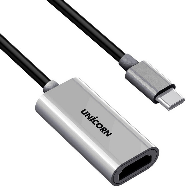 유니콘 USB Type C to HDMI 4K ULTRA HD 미러링 변환젠더 컨버터, CH-200G, 1개