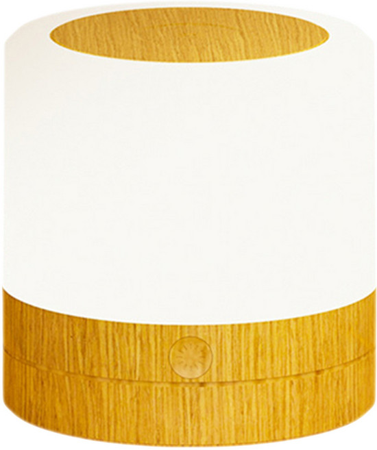 ANTIAN LED七彩氛圍拍拍小夜燈/USB充電戶外氛圍燈/智能定時床頭燈/起夜哺乳燈/檯燈, 木紋色, 1個