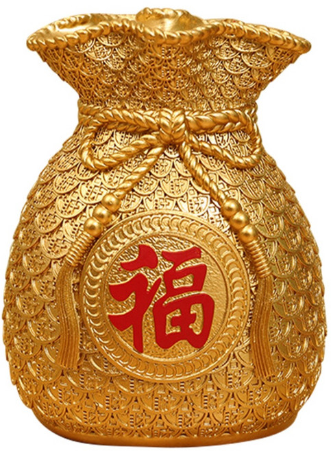 SUNORO 開運招財福袋錢袋, 1個, 金色福袋