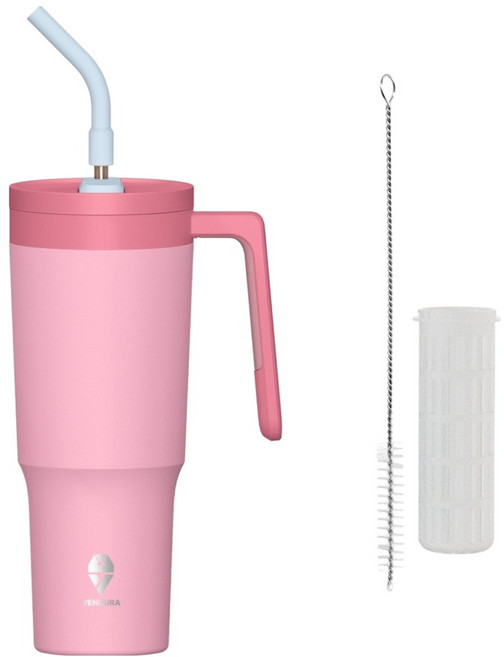 벤듀라 대용량 티 인퓨저 텀블러, 블러시 핑크, 1.2L, 1개