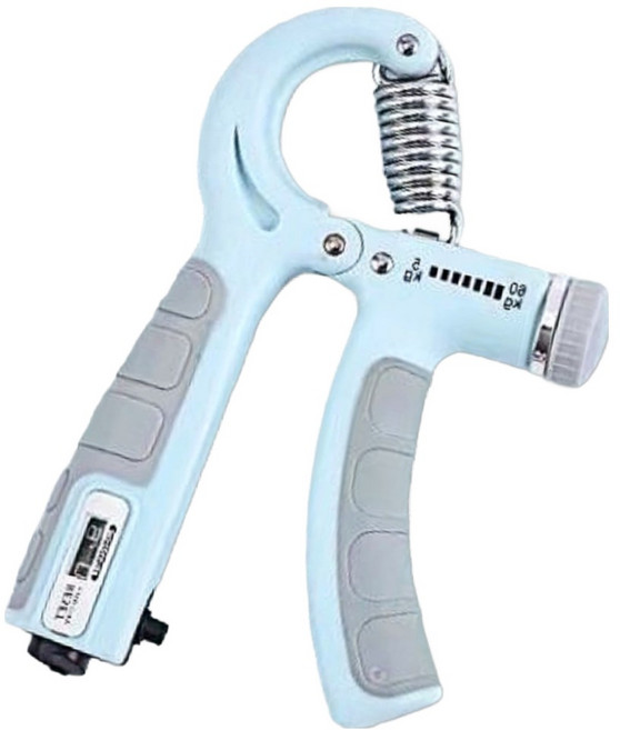 곰지홈 카운터 그립 악력기 강도조절 5~60kg, 스카이블루, 1개