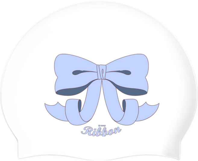 킵스위밍 리본 롱헤어 실리콘 수모, 블루, 1개