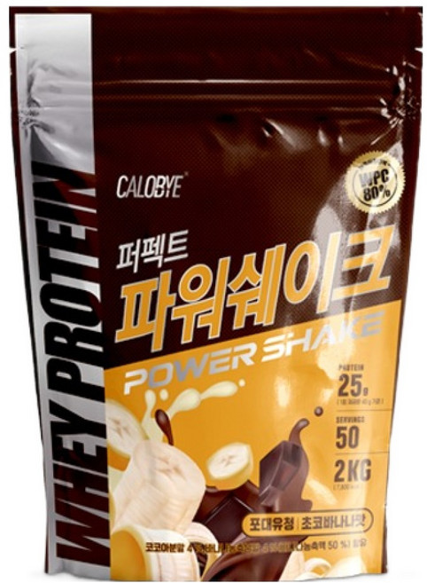 칼로바이 퍼펙트 파워쉐이크 포대유청 초코바나나맛, 2kg, 1개