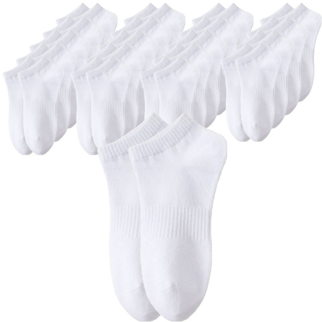 솔브리빙 여성용 프리미엄 이중 스포츠 밴딩 단목 양말 20족