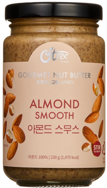 오트리 고메 넛버터 아몬드 스무스, 230g, 1개