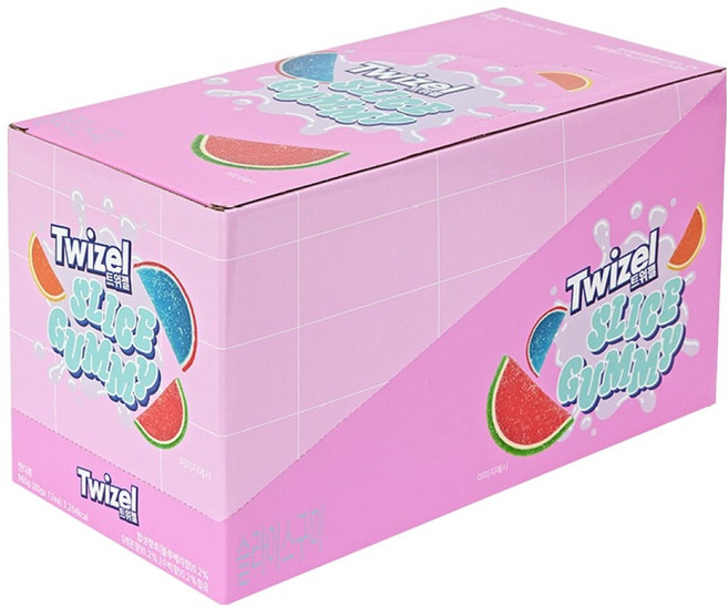 Peach Korea Twizzel 切片軟糖, 12個, 80g
