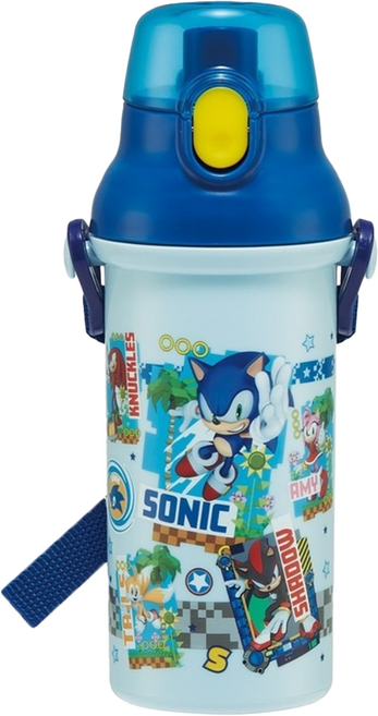 Skater 銀離子Ag+ 直飲水壺, 音速小子 藍色, 480ml, 1個