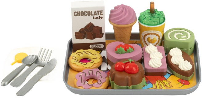 캐스비 플레이 내가 담은 디저트 트레이 소꿉놀이 세트, 랜덤발송, 1세트