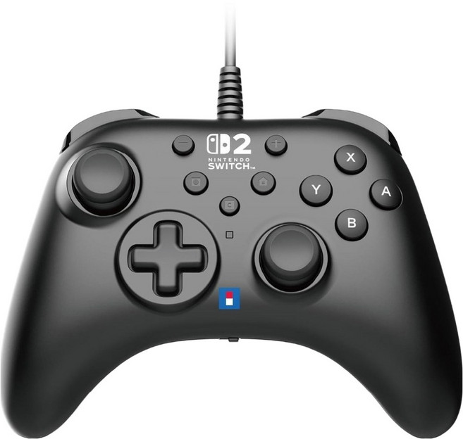 HORI 有線控制器 TURBO Nintendo SwitchTM 2/Windows PC適用, 1個, 黑色, NSX-005