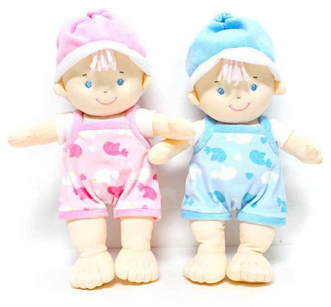 캐스비 플레이 보들 인형 세트, 핑크, 블루, 1세트, 33cm