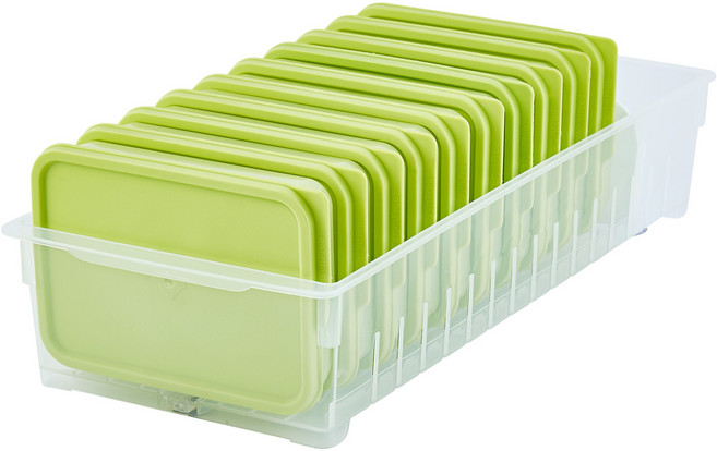 이지앤프리 올라잇킵 신선 밥보관 소분 용기 300ml x 10p + 디스펜서 세트, 1세트