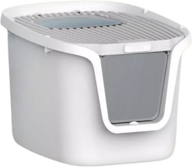 高精寵物 頂入式貓便盆, 1個, 灰白色