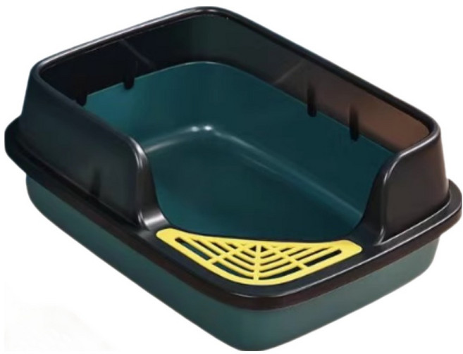 高精寵物 斜口貓砂盆, 1個, 綠色