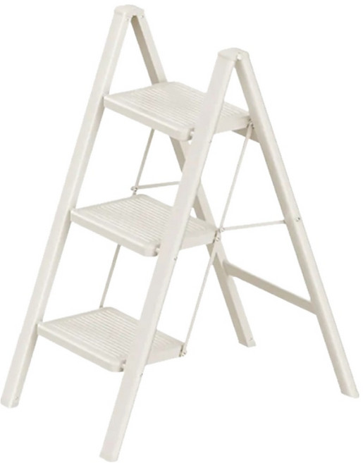 uniFun 樂汎生活 家用經典花架梯 3階 米白色, 1個