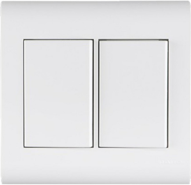 나노전기 오딧세이 2개용 2구 스위치 SIMPLE 화이트, 1개