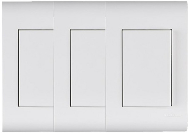 나노 오딧세이 1구 스위치 심플 화이트, 3개