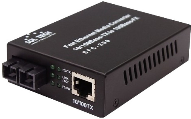 SOLTECH 單模 100Mbps 光纖轉換器, 1個, 單一顏色, 93mm