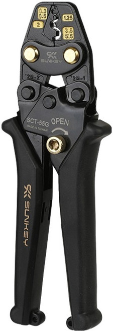 sunkey 壓接鉗 175mm SCT-55G, 1個