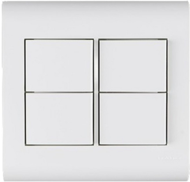 나노전기 오딧세이 SIMPLE 2개용 스위치 4구 화이트, 1개