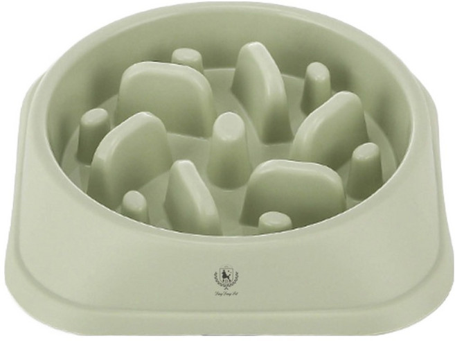 딩동펫 반려동물 급체방지 식기, 그린, 1개